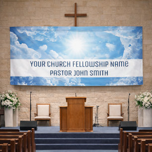 Dein Kirchen-Fellowship Blau Himmlischer Himmel Ba Banner