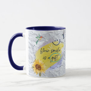 "Dein Lächeln ist ein Geschenk" Tasse