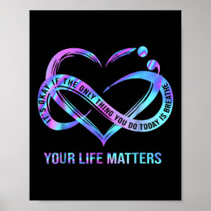 Dein Leben Selbstmordpräventionsbewusstsein Bleibe Poster