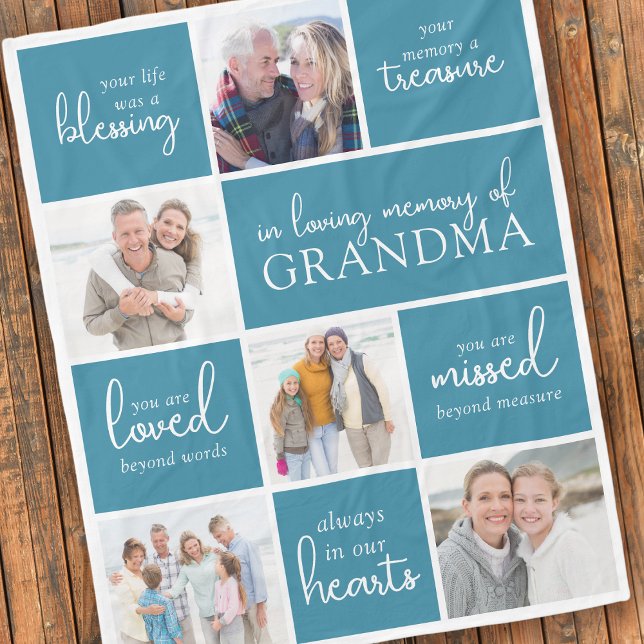 Dein Leben war ein segensreiches Foto Collage Beil Fleecedecke (Von Creator hochgeladen)