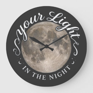 Dein Licht in der Nacht Große Wanduhr