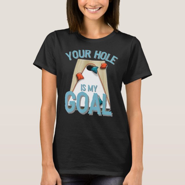 Dein Loch ist mein Kornloch Bean Bag Lover T-Shirt (Vorderseite)