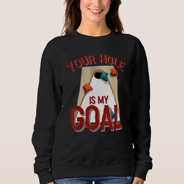 Dein Loch ist mein Kornloch Bean Beutel rot Sweatshirt (Vorderseite)