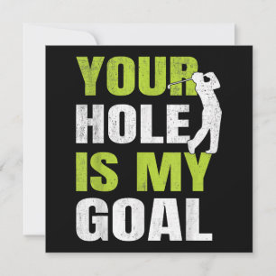 Dein Loch ist mein Ziel - Golfspieler Golfspielen  Dankeskarte