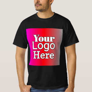 Dein Logo hier T-Shirt – Lustiges benutzerdefinier