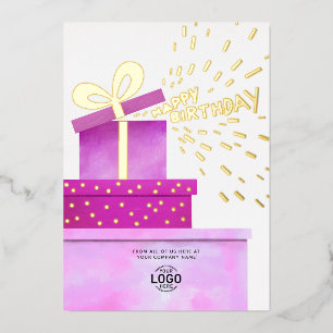 Dein Logo Lustige Warme Rosa Geschenkboxen Geschäf Folieneinladung