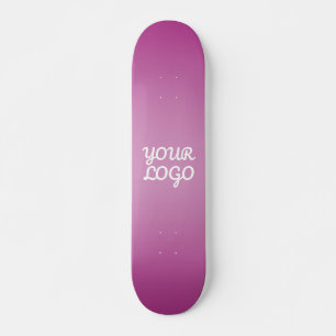 Dein Logo & Modernes einfaches Ombre   Lila Skateboard