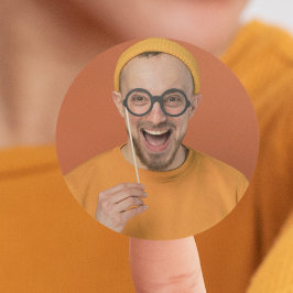 Dein lustiges Selfie-Foto-Upload Runder Aufkleber