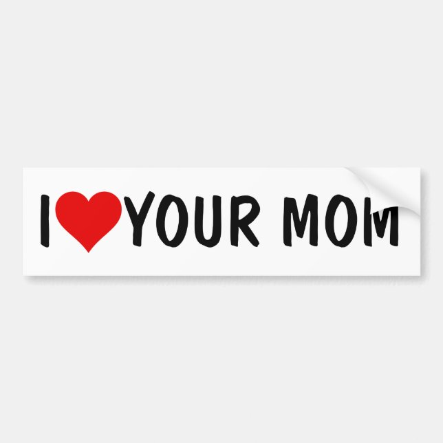 Dein Mama-Witz: ICH HABE IHRE MAMA HERZEN (LIEBE) Autoaufkleber (Vorne)