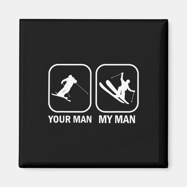 Dein Mann, mein Mann, ein lustiger Biathlete Skifa Magnet (Vorne)