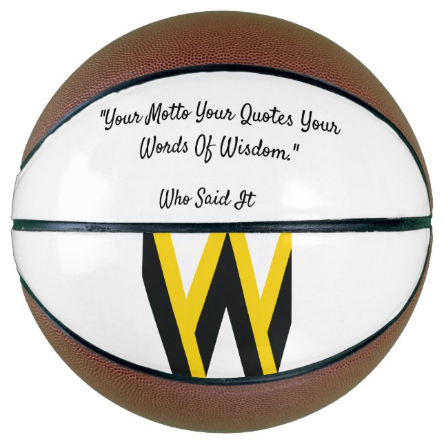 Dein Motto zitiert Deine Weisheitsworte Basketball (Vorderseite)