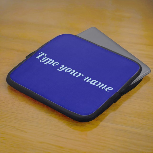 Dein Name auf blauem Laptop Sleeve (Blue laptop sleeve with your name)