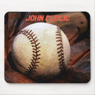 Dein Name Benutzerdefinierte Baseball-Kunstwerke Mousepad