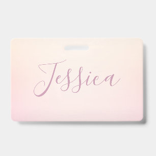Dein Name Elegante Schrift Soft Ombre Ausweis