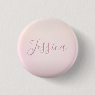 Dein Name Elegante Schrift Soft Ombre Button