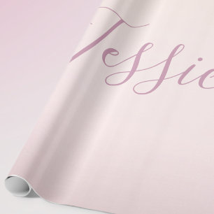 Dein Name Elegante Schrift Soft Ombre Geschenkpapier