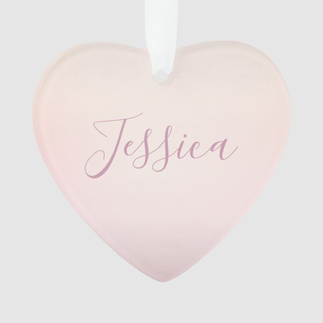 Dein Name | Elegantes Script Soft Ombre Ornament (Vorderseite)