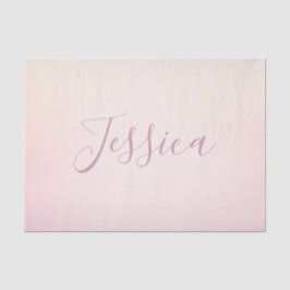 Dein Name | Elegantes Script Soft Ombre Seidenpapier