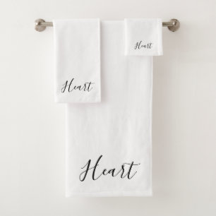 Dein Name Elegantes Skript Badhandtuch Set