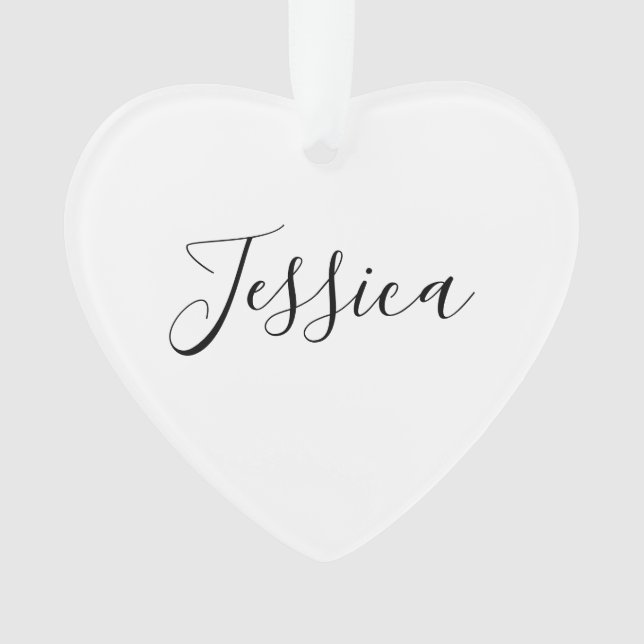 Dein Name | Elegantes Skript Ornament (Vorderseite)