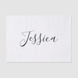 Dein Name   Elegantes Skript Seidenpapier