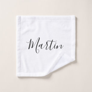 Dein Name Elegantes Skript Waschlappen
