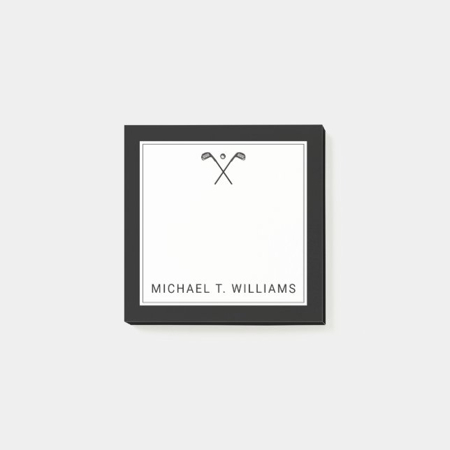 Dein Name | Golfklubs Post-it Klebezettel (Vorderseite)