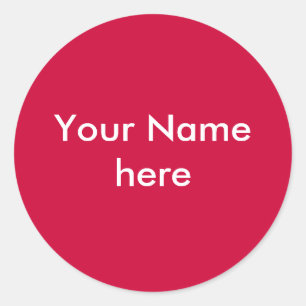 Dein Name rote Aufkleber