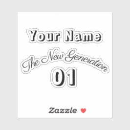 "Dein Name" - The New Generation 01 -  Aufkleber