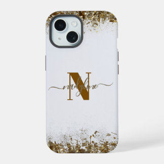 Dein Name und der erste Buchstabe des Namens perso iPhone 15 Hülle