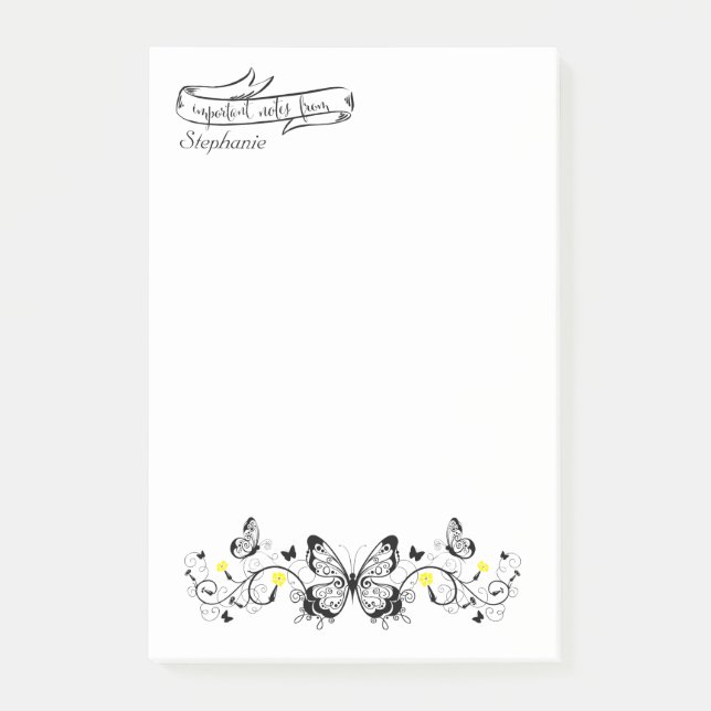 DEIN NAME | Wichtige Notizen von Lacy Butterfly (Vorderseite)