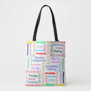 Dein Namens-Wortwolken-Spaß mit Schriftarten und T Tasche