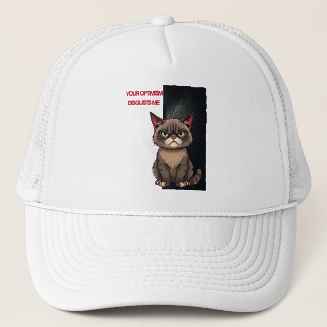 Dein Optimismus widert mich Truckerkappe (Vorderseite)