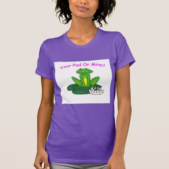 Dein Pad oder Meins Frauen Lila T-Shirt (Vorderseite)