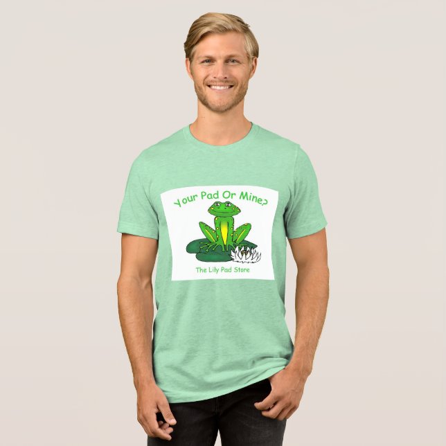 Dein Pad oder Meins - Herren Hellgrün Tri-Blend Shirt (Vorderseite voll)