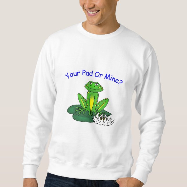 Dein Pad oder Meins - Männerweiß Sweatshirt (Vorderseite)