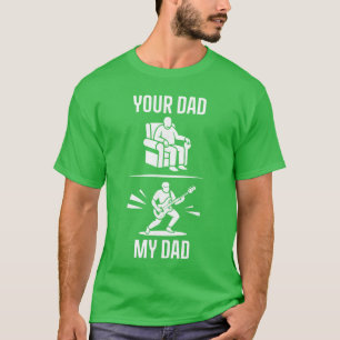 Dein Papa Mein Papa Gitarrist Künstler Bassgitarre T-Shirt