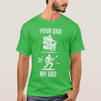 Dein Papa Mein Papa Gitarrist Künstler Bassgitarre T-Shirt