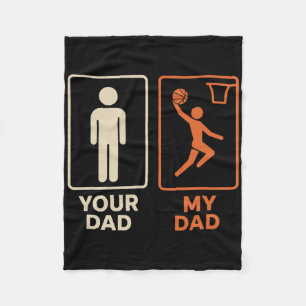 Dein Papa Mein Papa Sketll Dunk Tochter Sohn Vater Fleecedecke
