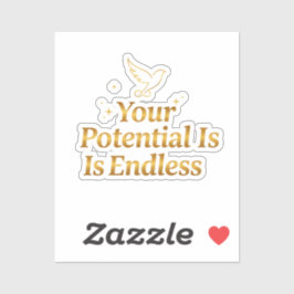 Dein Potenzial Ist Endlos Dove Gold Motivation Aufkleber