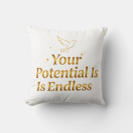 Dein Potenzial Ist Endlos Dove Gold Motivation Kissen