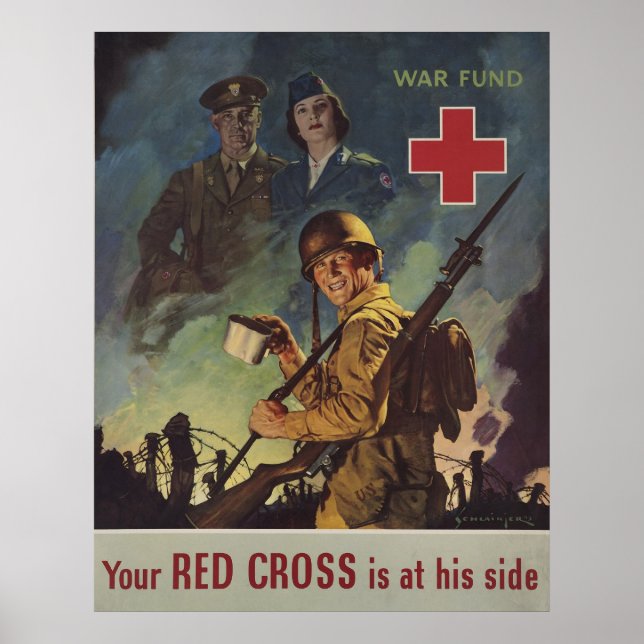 Dein Rotes Kreuz ist an seiner Seite Poster (Vorne)