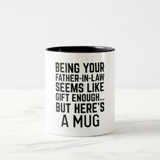 Dein Schwiegervater zu sein, scheint Geschenk genu Zweifarbige Tasse