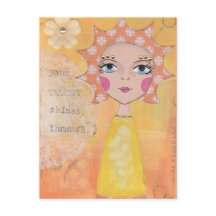 Dein Talent strahlt durch Postkarte