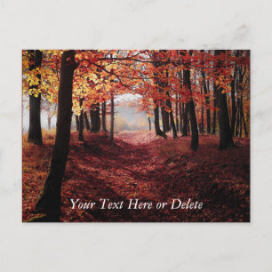 Dein Text-Crimson-Roter Herbst hinterlässt den Wal Postkarte