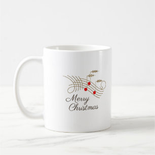 Dein Text hier Frohe Weihnachtsmusik Holly Kaffeetasse