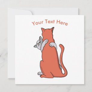 Dein Text hier zwei Katzen umarmen Freundschaft Dankeskarte