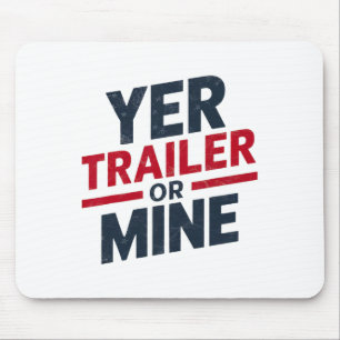 Dein Trailer Oder Meiner Lustig Usa 4. Juli White  Mousepad