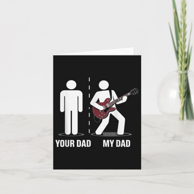 Dein Vater Mein Vater Funny Father Music Gitarrist Karte (Vorderseite)