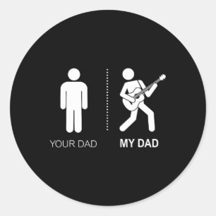 Dein Vater Mein Vater Gitarrist Artist B Gitarre V Runder Aufkleber